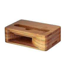 Support universel en bambou pour téléphone portable avec amplificateur de son