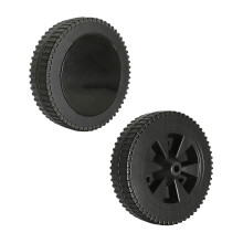 Lot de 2 Roues Barbecue Universelles 7" Résistantes Sable pour Diable, Camping