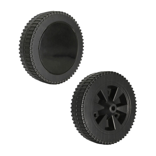 Lot de 2 Roues Barbecue Universelles 7" Résistantes Sable pour Diable, Camping