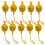 Support de plante d'intérieur réglable en forme de yo-yo avec butée, lot de 15 1
