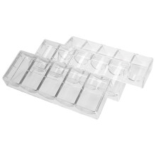 10 jetons de poker professionnels en acrylique, plateaux de 100 jetons (sans couvercles)