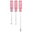Ensemble de 3 extracteurs de clous avec embout V/U 3 mm et rivets 1