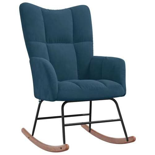 VidaXL vidaXL Schaukelstuhl Blau Samt