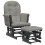 VidaXL vidaXL Schaukelsessel mit Hocker Gleitend Hellgrau Stoff 1