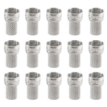 15 connecteurs RF mâles à visser de type F pour câble coaxial RG6 pour caméra de vidéosurveillance