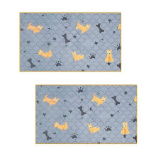Lot de 2 tapis absorbants, réutilisables et lavables pour cage de cobaye, imperméables et adaptés aux hamsters.