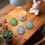 (24PCS) 6 Easter DIY Diamond Art Coaster Set, Irregular Wooden Desktop Decorative Gift, Easter Egg Design 2