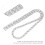 Rectangular Glass Diamond Chain Pendant DIY 1m White Accessories 4