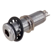 Prise jack cylindrique filetée en laiton de 6,35 mm pour guitare basse, accessoire pour guitare électrique