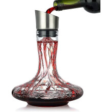 Carafe à vin avec aérateur et filtre intégrés, sans plomb, en cristal soufflé à la main, cadeau idéal pour les amateurs de vin