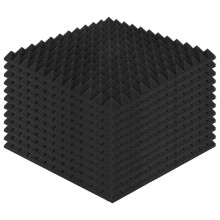 Lot de 12 panneaux de mousse insonorisante en forme de pyramide pour l'amortissement de l'écho et des basses