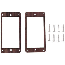 2 pièces : cadre en bois pour micro humbucker de guitare électrique, anneau de fixation.