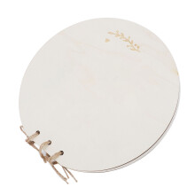 Baby Shower Guest Book Synthetic Wood & Paper Sign-In | 21cm Diameter