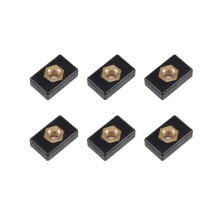 Lot de 6 supports de canne à pêche latéraux pour kayak, avec écrou coulissant en cuivre M6.