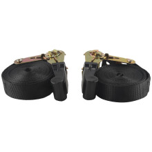 Lot de 2 sangles à cliquet de 6 m x 25 mm, boucle à peigne robuste.