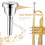 Embouchure de trombone argentée à petit diamètre 12C neuve 4