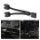2 câbles extension USB 2.0 9 broches en Y 3