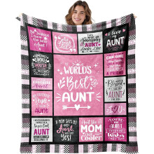 Pink Mom Blanket Gift for Mother – 50"x60", Birthday or Mother's Day Gift from Son or Daughter