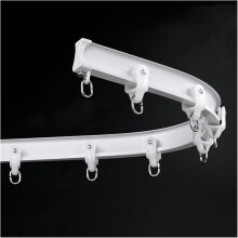 Trilho para cortina de teto/parede GXCZ para serviço pesado, trilho curvo flexível de 70 a 600 cm, compatível com veículos recreativos, branco,