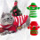 Pull rayé de Noël pour chats et petits chiens – Doux, chaud et extensible, idéal pour l'hiver. 1