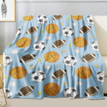 Personalized Soccer Blanket with Name – Soft Red Football Throw, Custom Name Gift for Kids, Teens & Adults, Compatible with All Ages