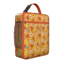 Borsa termica per il pranzo in stile girasole, borsa termica isolante per il lavoro, i viaggi e le attività all'aperto, borsa porta pranzo morbida e