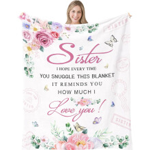 Couverture cadeau d'anniversaire pour grand-mère 60 x 50 pouces