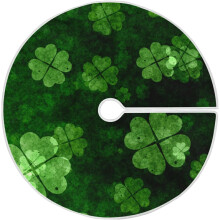 St. Patrick''s Day Tree Skirt 47.2 Inches Vintage Shamrocks Christmas Tree Skirt Xmas Ornament for Home Party Holiday Decoration