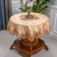 Round Tablecloth Lace Rustic Macrame Embroidered Table Cloths Coffee Table Cover for Dresser Decor Picnic Wedding Party Banquet Kitchen Home