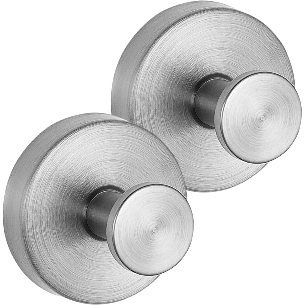 Luxe Hold No-Drill Hooks, Suction Towel Hooks For Shower, Bathroom, Kitchen, Glass, Mirror & Tile Â 2Pcs Silver (Compatible With Luxe Hold) 9489952364230