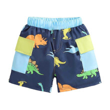 Boys Swim Trunks Size 4T-5T Cartoon Dinosaur Print Swim Shorts Bathing Suit Elastic Waistband Casual Summer Beach Vacation Shorts X13-Dark Blue