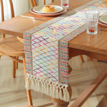 Boho Macrame Table Runner Long Table Runner with Tassels for Farmhouse Home Decor Bohemian Dining Bedroom Decor Rustic Bridal Shower