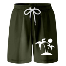 Pojkar Badbyxor Storlek 16-18 Snabbtorkande UPF50+ Badkläder Elastisk Dragsko Baddräkt Hawaiian Beach Swim Boards Shorts Armégrön