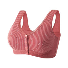 Women's Front Closure Bra Comfortable Thin Soft Wide Strap Tank Top Large Cup Support Womens Bras, Brown, Size 46
