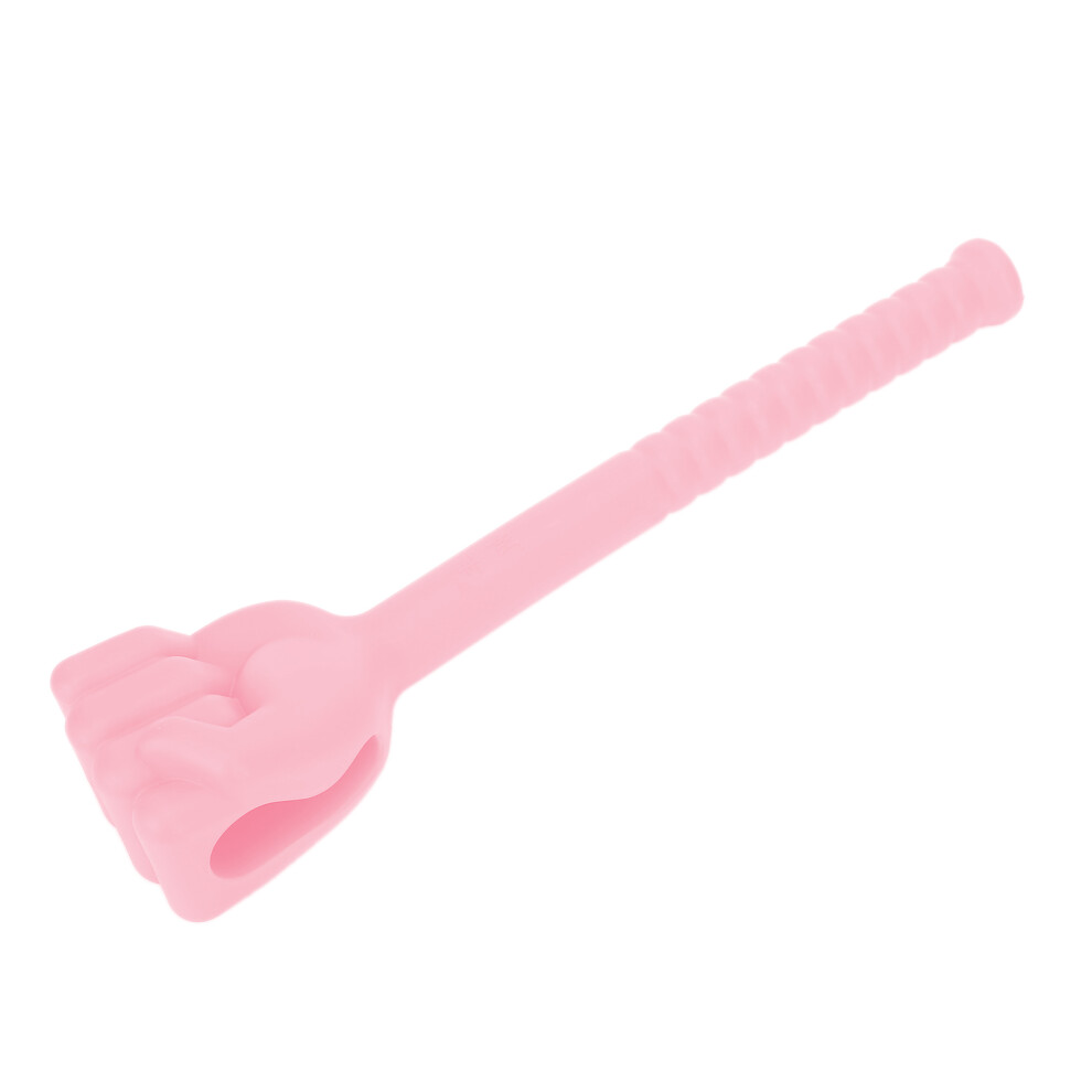 Pink Silicone Fist Massage Hammer For Meridian Therapy, Flexible & Antislip