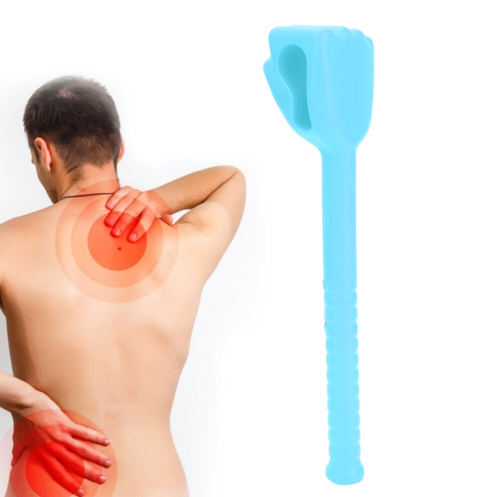 Blue Silicone Fist Massage Hammer For Meridians, Flexible & Anti-Slip