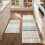 Beige Kitchen Rug Set Non-Slip Washable 2-Piece 1