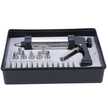 Stainless Steel Cookies Press Maker Kit 15x25.5cm Black
