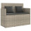 VidaXL vidaXL Gartenbank mit Kissen Hellgrau Poly Rattan 1