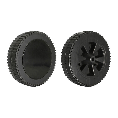 Lot de 2 Roues Barbecue Universelles 7" Résistantes Sable pour Diable, Camping 1