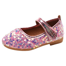 Dziewczęce buty wizytowe Mary Jane Flower, buty ślubne, baleriny dla druhen, błyszczące, księżniczki, różowe, dla małych dzieci, 4,5-5 lat
