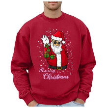 Solid Color Men's Pullover Sweatshirt Men's Winter Casual Fashion Hoodless Sweatshirt Jacket Coat for