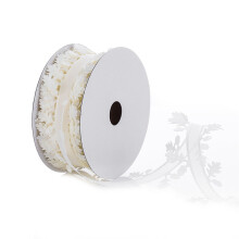 20m Beige Leaf Lace Ribbon for DIY, Gift Wrapping, Wedding, Christmas – Compatible with Crafts & Party Supplies