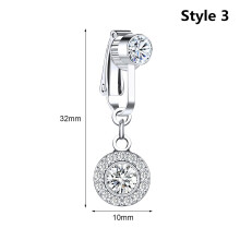 Falsk navlering uten piercing CZ dinglende navlepiercing for kvinner smykker-Style3