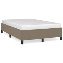 Rama łóżka bez materaca, taupe, 120x190 cm, tkanina