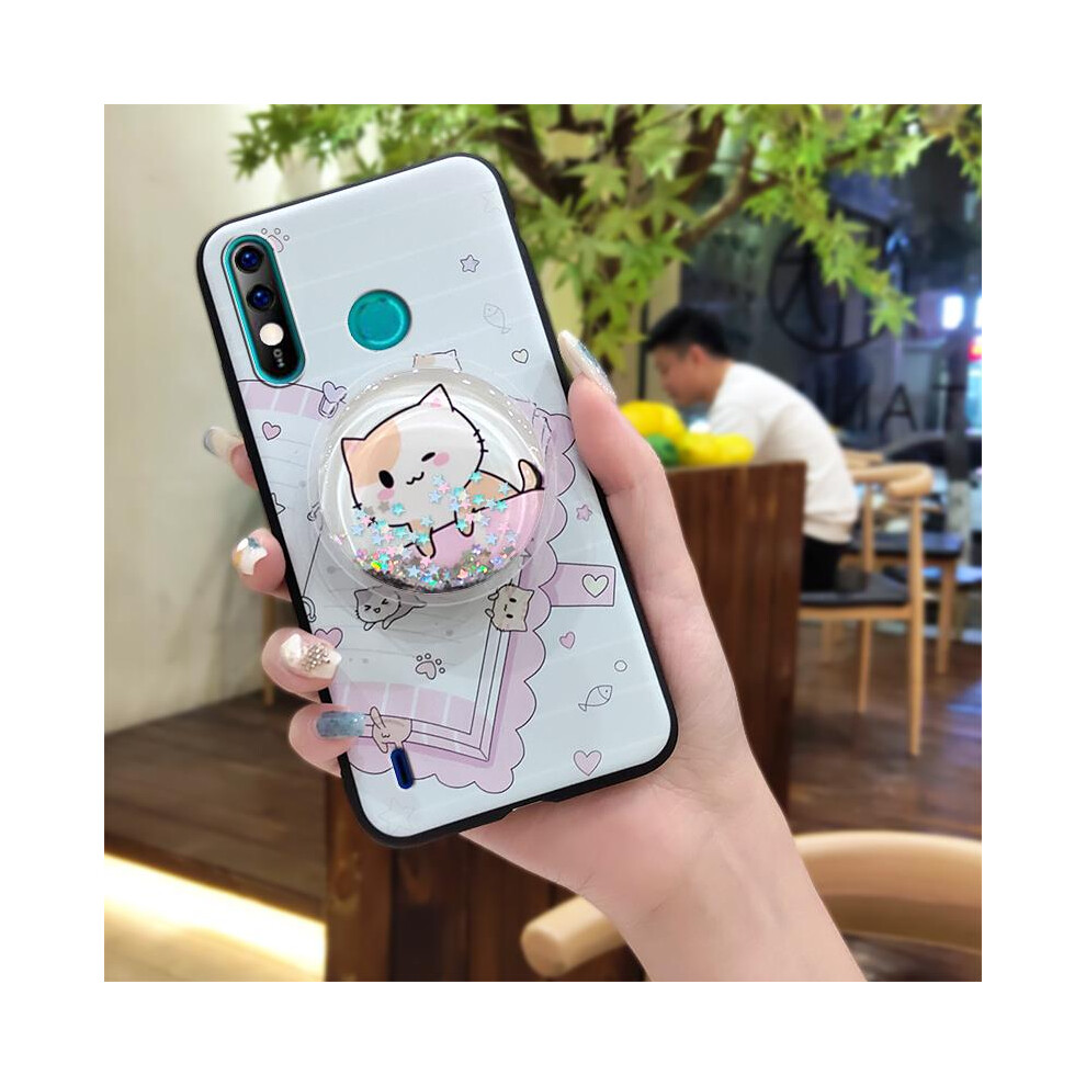 Itel A56/A56 Pro Glitter Cartoon Phone Case Â Dirt-Resistant, Quicksand Effect, Anti-Knock, Waterproof, Silicone Skin Feel Cover 9448483077965
