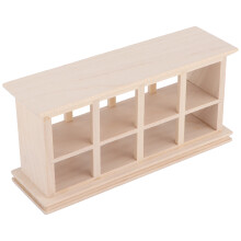 Miniature Wooden Cake Display Cabinet 15.2x7.6x4.8cm for Dollhouse Bakery