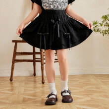 Girls Bow Tiered Pleated Skirt High Waist Flowy Playful