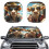 Hawaiian Highland Cow Sun Shade Foldable 2pcs Universal 1