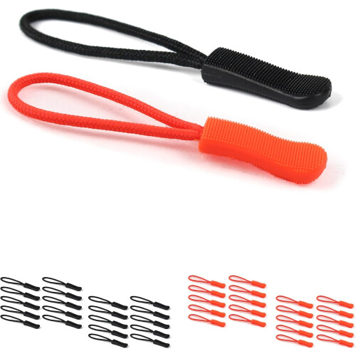 40 Tirazip fluorescenti in nylon per zaini